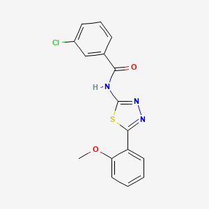 3-chloro-N-[5-(2-methoxyphenyl)-1,3,4-thiadiazol-2-yl]benzamide