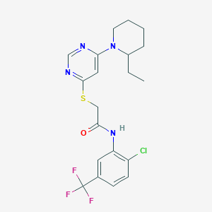 N-[2-chloro-5-(trifluoromethyl)phenyl]-2-{[6-(2-ethylpiperidin-1-yl)pyrimidin-4-yl]sulfanyl}acetamide