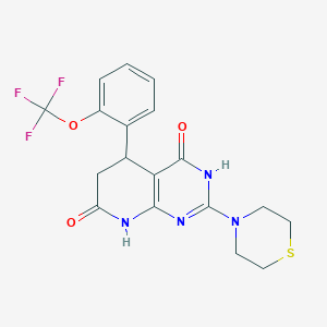 4-hydroxy-2-(thiomorpholin-4-yl)-5-[2-(trifluoromethoxy)phenyl]-5,8-dihydropyrido[2,3-d]pyrimidin-7(6H)-one