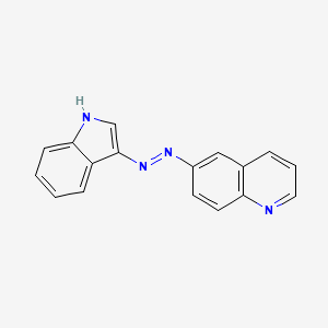 molecular formula C17H12N4 B12492352 6-[(E)-1H-indol-3-yldiazenyl]quinoline 