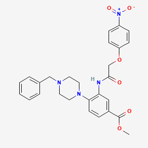 Methyl 4-(4-benzylpiperazin-1-yl)-3-{[(4-nitrophenoxy)acetyl]amino}benzoate