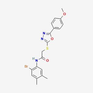 N-(2-bromo-4,5-dimethylphenyl)-2-{[5-(4-methoxyphenyl)-1,3,4-oxadiazol-2-yl]sulfanyl}acetamide