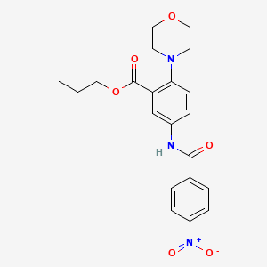 Propyl 2-(morpholin-4-yl)-5-{[(4-nitrophenyl)carbonyl]amino}benzoate