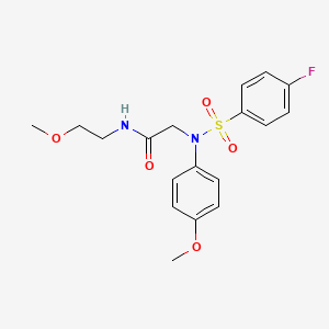 N-(2-methoxyethyl)-2-[N-(4-methoxyphenyl)-4-fluorobenzenesulfonamido]acetamide