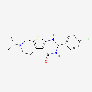 5-(4-chlorophenyl)-11-propan-2-yl-8-thia-4,6,11-triazatricyclo[7.4.0.02,7]trideca-1(9),2(7)-dien-3-one