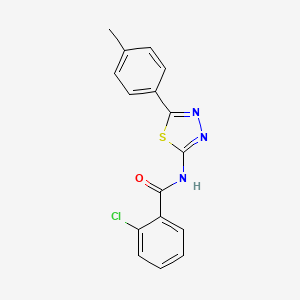 2-chloro-N-[5-(4-methylphenyl)-1,3,4-thiadiazol-2-yl]benzamide