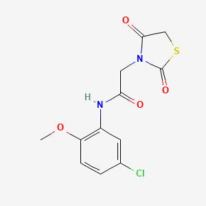 molecular formula C12H11ClN2O4S B12492446 N-(5-chloro-2-methoxyphenyl)-2-(2,4-dioxo-1,3-thiazolidin-3-yl)acetamide 