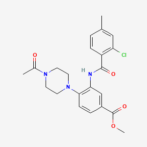 Methyl 4-(4-acetylpiperazin-1-yl)-3-{[(2-chloro-4-methylphenyl)carbonyl]amino}benzoate