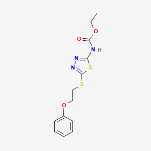 Ethyl {5-[(2-phenoxyethyl)sulfanyl]-1,3,4-thiadiazol-2-yl}carbamate