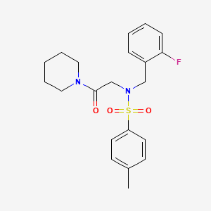 N-(2-fluorobenzyl)-4-methyl-N-[2-oxo-2-(piperidin-1-yl)ethyl]benzenesulfonamide