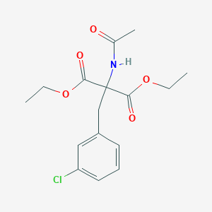 molecular formula C16H20ClNO5 B12492497 Diethyl (acetylamino)(3-chlorobenzyl)propanedioate CAS No. 114872-54-7