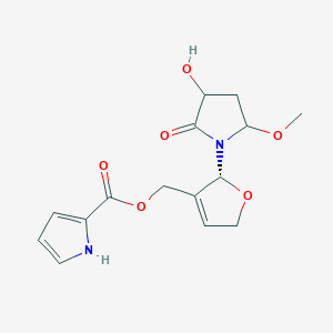 molecular formula C15H18N2O6 B1249250 短蕊茎碱 C 