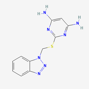 2-[(1H-benzotriazol-1-ylmethyl)sulfanyl]pyrimidine-4,6-diamine