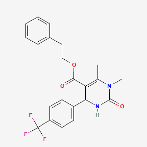 2-Phenylethyl 1,6-dimethyl-2-oxo-4-[4-(trifluoromethyl)phenyl]-1,2,3,4-tetrahydropyrimidine-5-carboxylate