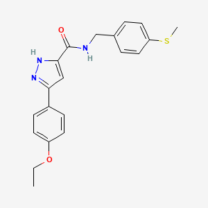 5-(4-ethoxyphenyl)-N-[4-(methylsulfanyl)benzyl]-1H-pyrazole-3-carboxamide