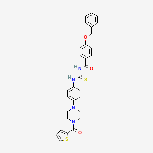 4-(benzyloxy)-N-({4-[4-(thiophen-2-ylcarbonyl)piperazin-1-yl]phenyl}carbamothioyl)benzamide