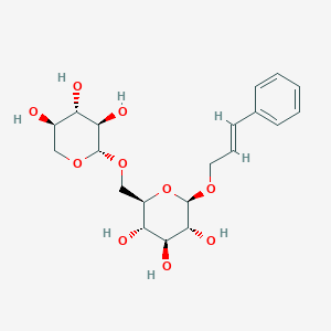 molecular formula C20H28O10 B1249256 肉桂酰-6-O-β-D-木吡喃糖基-β-D-葡萄糖苷 
