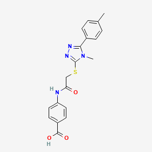 4-[({[4-methyl-5-(4-methylphenyl)-4H-1,2,4-triazol-3-yl]sulfanyl}acetyl)amino]benzoic acid