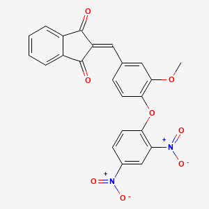 2-{[4-(2,4-Dinitrophenoxy)-3-methoxyphenyl]methylidene}indene-1,3-dione