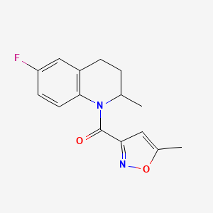 (6-fluoro-2-methyl-3,4-dihydroquinolin-1(2H)-yl)(5-methyl-1,2-oxazol-3-yl)methanone