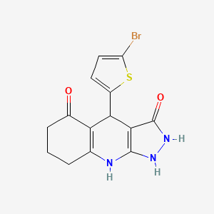 4-(5-bromothiophen-2-yl)-3-hydroxy-1,4,6,7,8,9-hexahydro-5H-pyrazolo[3,4-b]quinolin-5-one