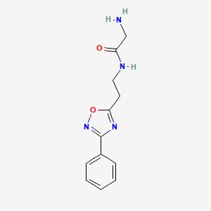 N-[2-(3-phenyl-1,2,4-oxadiazol-5-yl)ethyl]glycinamide