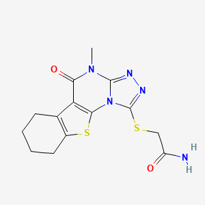 2-[(4-Methyl-5-oxo-4,5,6,7,8,9-hexahydro[1]benzothieno[3,2-e][1,2,4]triazolo[4,3-a]pyrimidin-1-yl)sulfanyl]acetamide