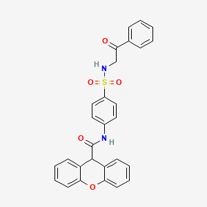 N-{4-[(2-oxo-2-phenylethyl)sulfamoyl]phenyl}-9H-xanthene-9-carboxamide