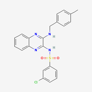 3-chloro-N-{3-[(4-methylbenzyl)amino]quinoxalin-2-yl}benzenesulfonamide