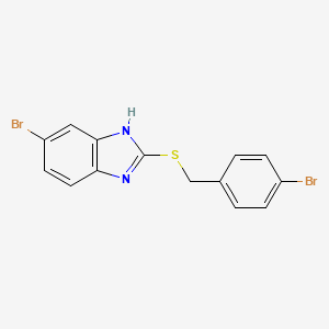 6-bromo-2-[(4-bromobenzyl)sulfanyl]-1H-benzimidazole