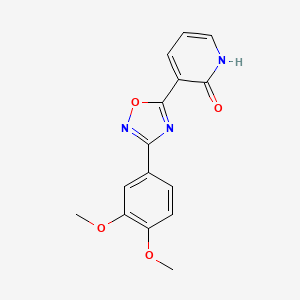 3-[3-(3,4-dimethoxyphenyl)-1,2,4-oxadiazol-5-yl]pyridin-2(1H)-one