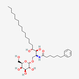 molecular formula C36H63NO9 B1249272 1-O-(alpha-D-galactopyranosyl)-N-(6-phenylhexanoyl)phytosphingosine 