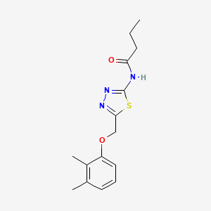 molecular formula C15H19N3O2S B12492750 N-{5-[(2,3-dimethylphenoxy)methyl]-1,3,4-thiadiazol-2-yl}butanamide 