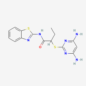 N-(1,3-benzothiazol-2-yl)-2-[(4,6-diaminopyrimidin-2-yl)sulfanyl]butanamide