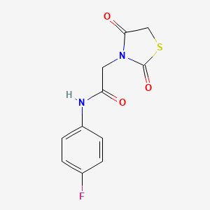 2-(2,4-dioxo-1,3-thiazolidin-3-yl)-N-(4-fluorophenyl)acetamide