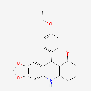 molecular formula C22H21NO4 B12492800 10-(4-ethoxyphenyl)-6,7,8,10-tetrahydro[1,3]dioxolo[4,5-b]acridin-9(5H)-one 