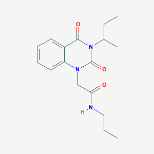 molecular formula C17H23N3O3 B12492819 2-[3-(butan-2-yl)-2,4-dioxo-3,4-dihydroquinazolin-1(2H)-yl]-N-propylacetamide 