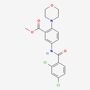 molecular formula C19H18Cl2N2O4 B12492828 Methyl 5-{[(2,4-dichlorophenyl)carbonyl]amino}-2-(morpholin-4-yl)benzoate 