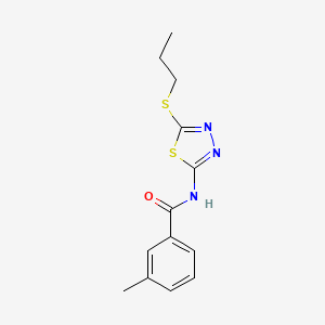 3-methyl-N-[5-(propylsulfanyl)-1,3,4-thiadiazol-2-yl]benzamide