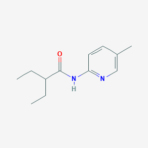 molecular formula C12H18N2O B12492838 2-ethyl-N-(5-methylpyridin-2-yl)butanamide 