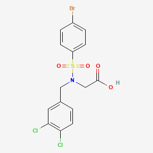 N-[(4-bromophenyl)sulfonyl]-N-(3,4-dichlorobenzyl)glycine