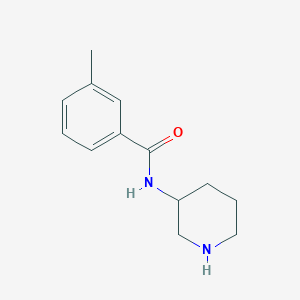 molecular formula C13H18N2O B12492860 3-Methyl-N-(piperidin-3-YL)benzamide 