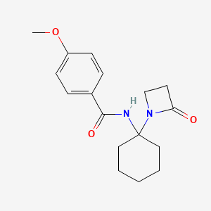 4-methoxy-N-[1-(2-oxoazetidin-1-yl)cyclohexyl]benzamide