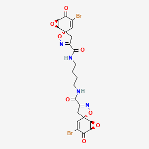 molecular formula C22H20Br2N4O8 B1249288 Calafianin 
