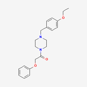 molecular formula C21H26N2O3 B12492883 1-[4-(4-Ethoxybenzyl)piperazin-1-yl]-2-phenoxyethanone 