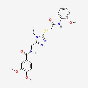 N-{[4-ethyl-5-({2-[(2-methoxyphenyl)amino]-2-oxoethyl}sulfanyl)-4H-1,2,4-triazol-3-yl]methyl}-3,4-dimethoxybenzamide