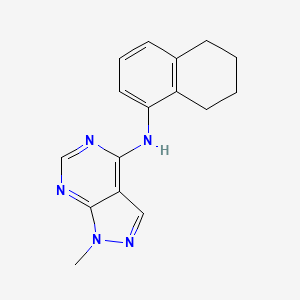 1-methyl-N-(5,6,7,8-tetrahydronaphthalen-1-yl)-1H-pyrazolo[3,4-d]pyrimidin-4-amine