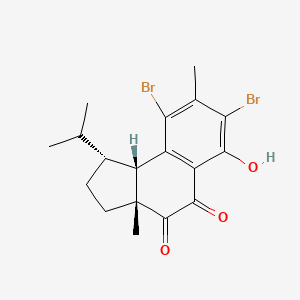 molecular formula C18H20Br2O3 B1249290 4-bromohamigeran B 