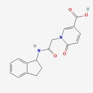 1-[2-(2,3-dihydro-1H-inden-1-ylamino)-2-oxoethyl]-6-oxo-1,6-dihydropyridine-3-carboxylic acid