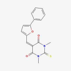 1,3-dimethyl-5-[(5-phenylfuran-2-yl)methylidene]-2-thioxodihydropyrimidine-4,6(1H,5H)-dione